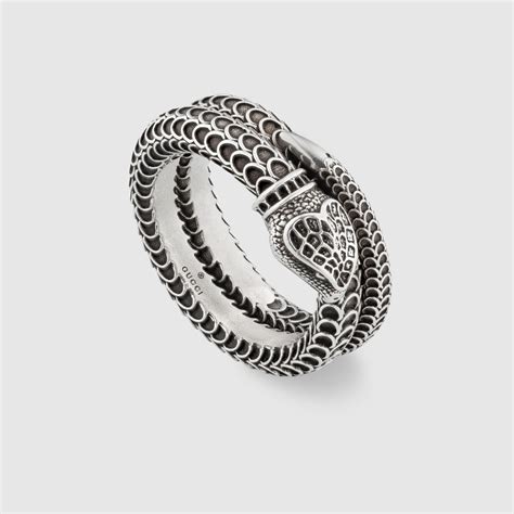 anello gucci serpente|Anello serpente Gucci Garden in argento .